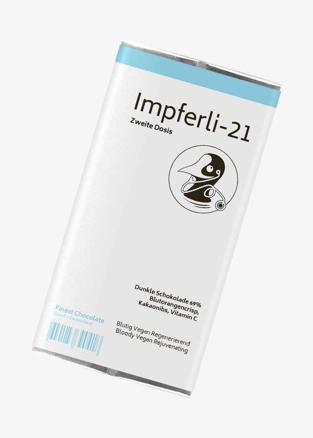 Schokolade «Impferli-21 Schoki zweite Dosis, 100g»