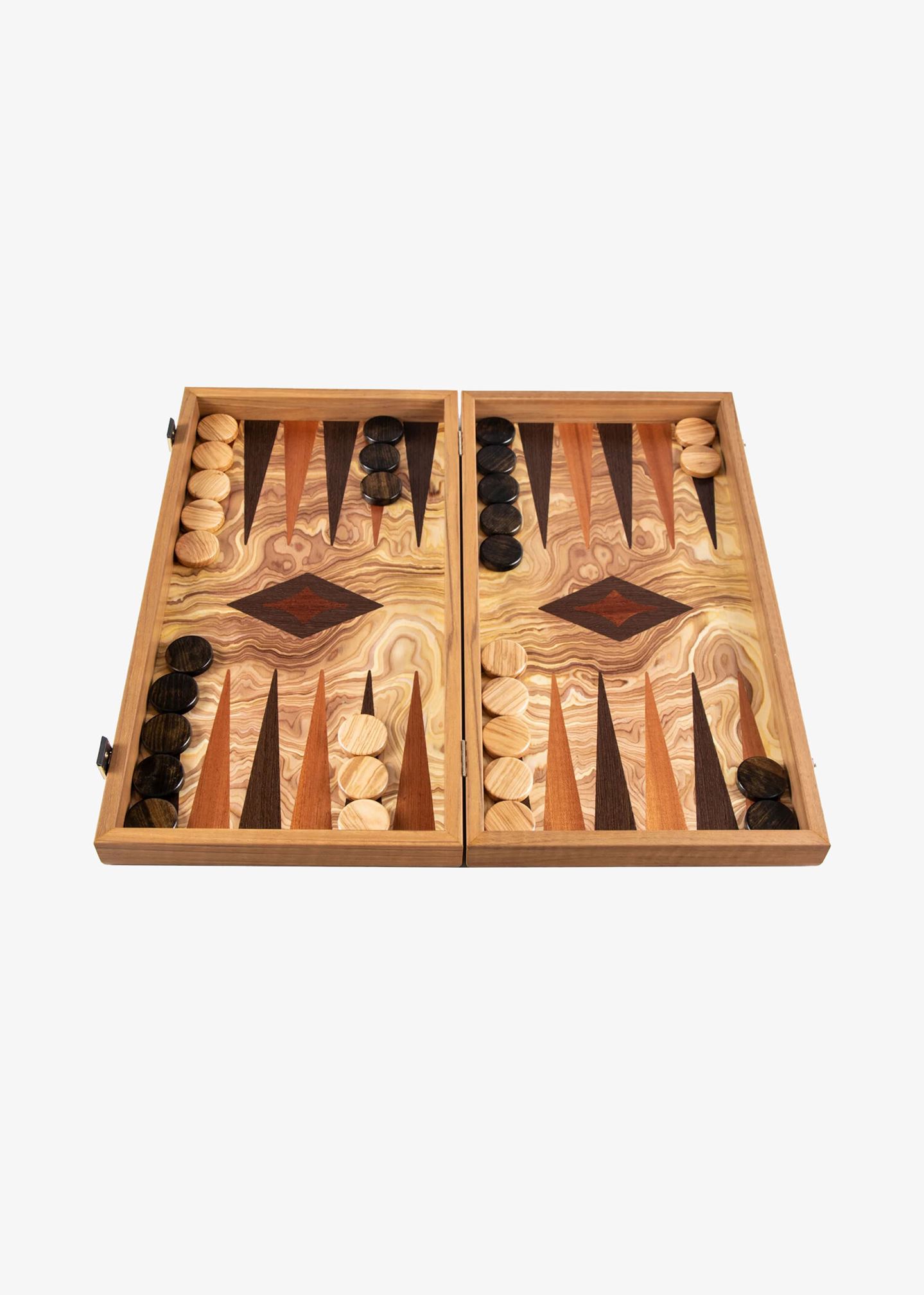 Brettspiel «Olive Burl Backgammon»