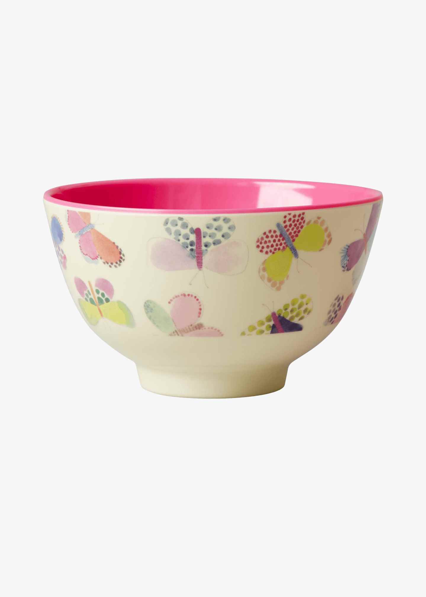 SMALL MELAMINE BOWL - SMALL FLOWERS AND CHERRY PRINT