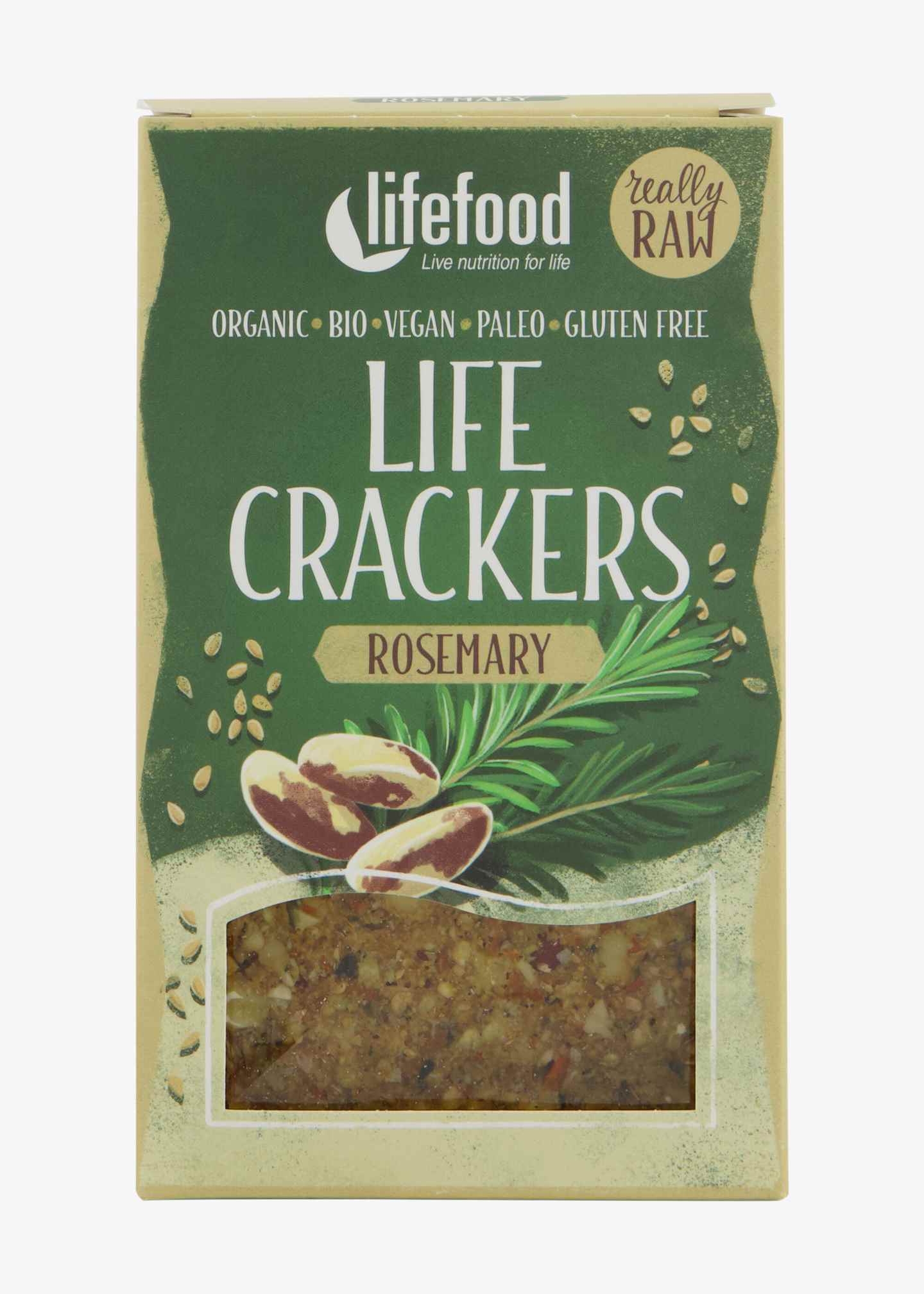 Crackers «Life Crackers- Rosmary, 90g»