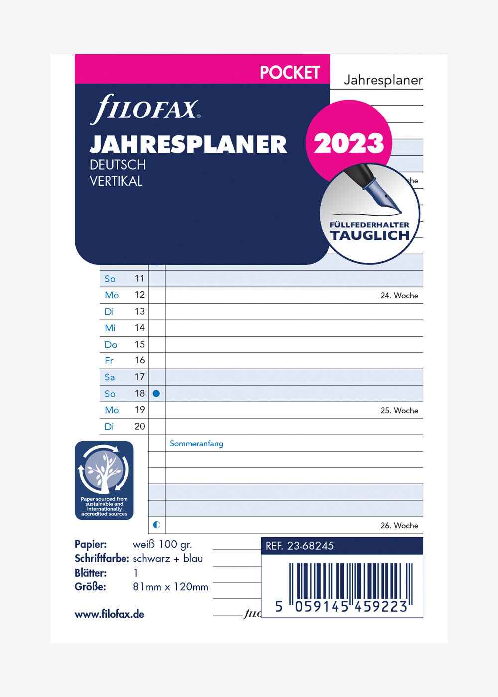 Kalendereinlage «Pocket 2022»