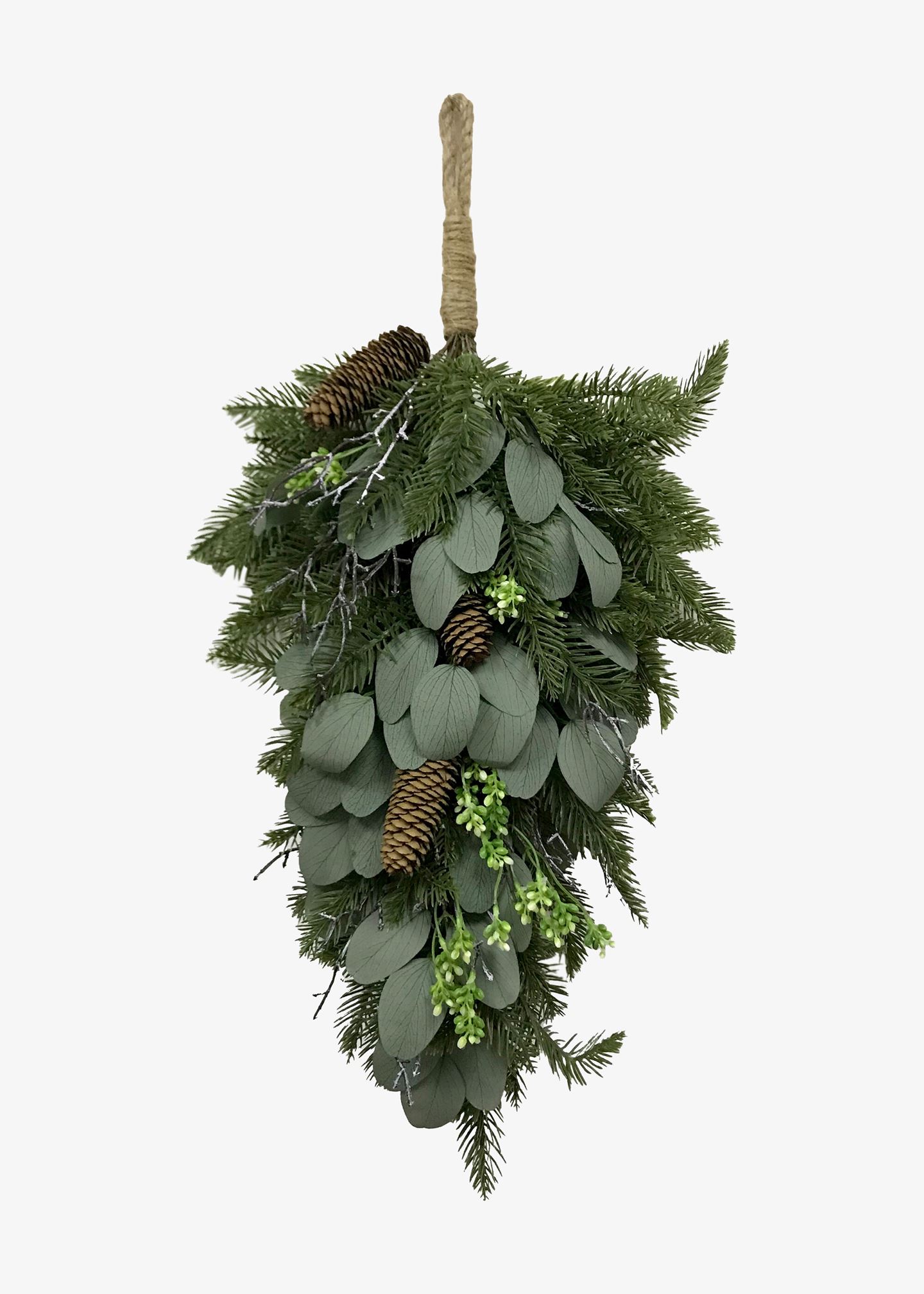 Weihnachtsstrauss «Hanger Green Leaves 70cm»
